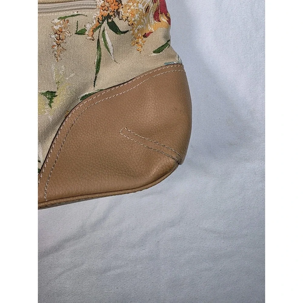 Carribbean‎ Joe Floral Handbag Canvas And Leather Purse